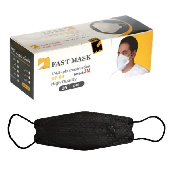 ماسک فست مدل سه بعدی 5 لایه (Kf94) بسته 25 عددی